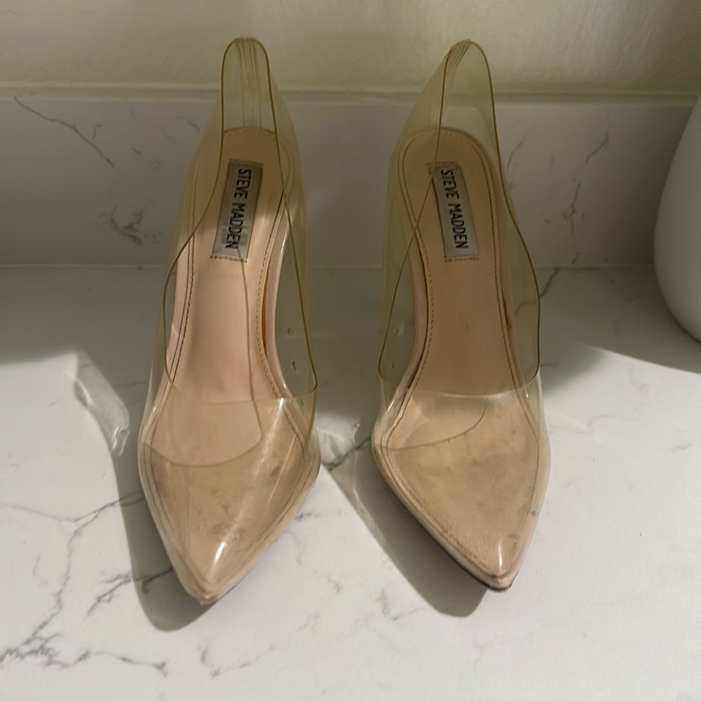 Steve Madden Vegas Clear Heeled Shoes 7.5